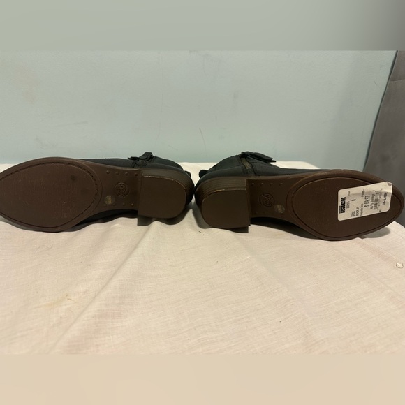 Lucky Brand Blandre Booties Ankle Boots Black Leather Stack Heel Sz6 NEW No Box - Picture 10 of 12